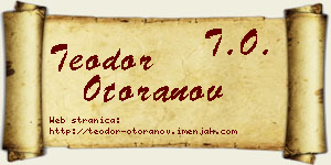 Teodor Otoranov vizit kartica